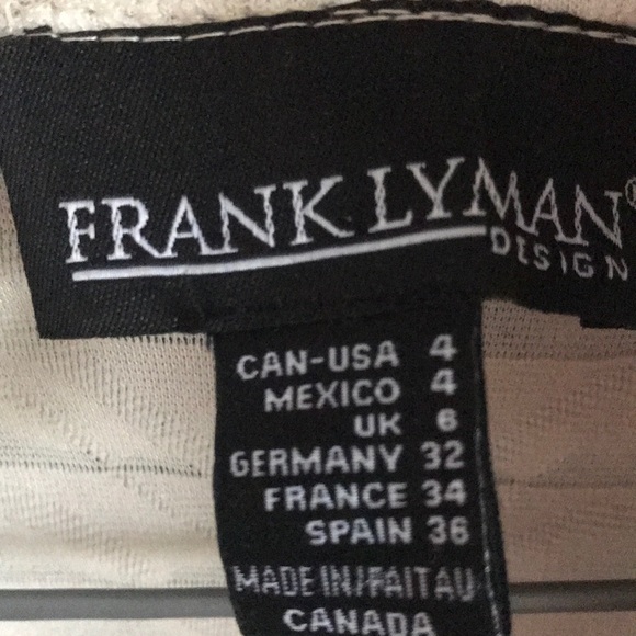 Size 4 Frank Lyman Design Cream vest - Picture 2 of 4